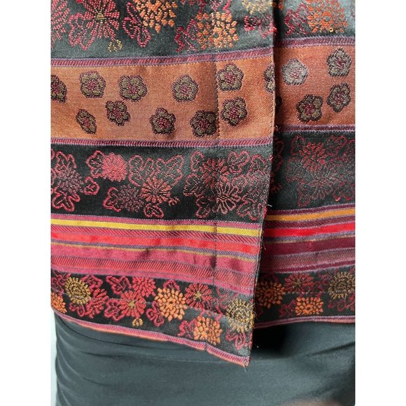 Stonebridge Womens Jacket Coat Multicolor Floral Stripe Pocket 3/4 Sleeve S - Picture 7 of 12